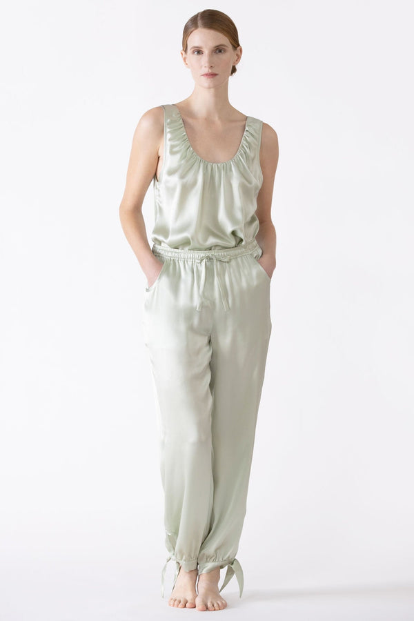Nk Imode Sierra Ruched Neckline Silk Tank