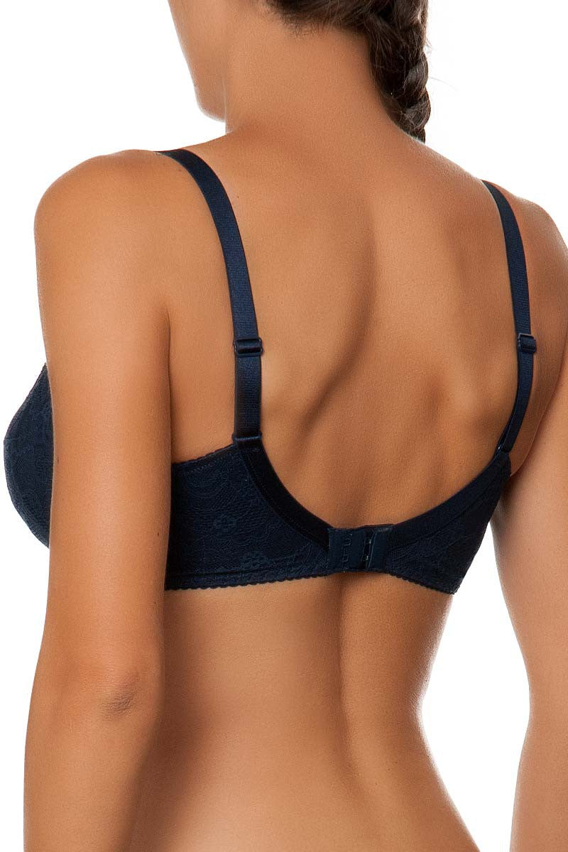 Underwired bra with Calais lace by Lise Charmel Collection Soir de Venise  blue