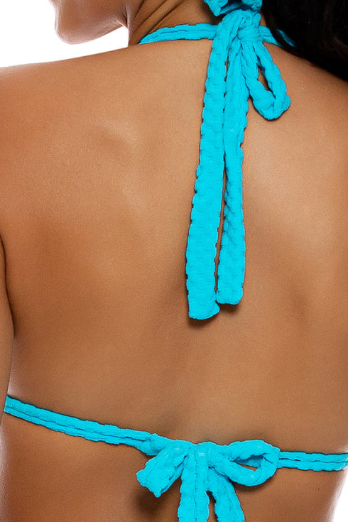 Luli Fama Beach Fuzz Triangle Halter Top