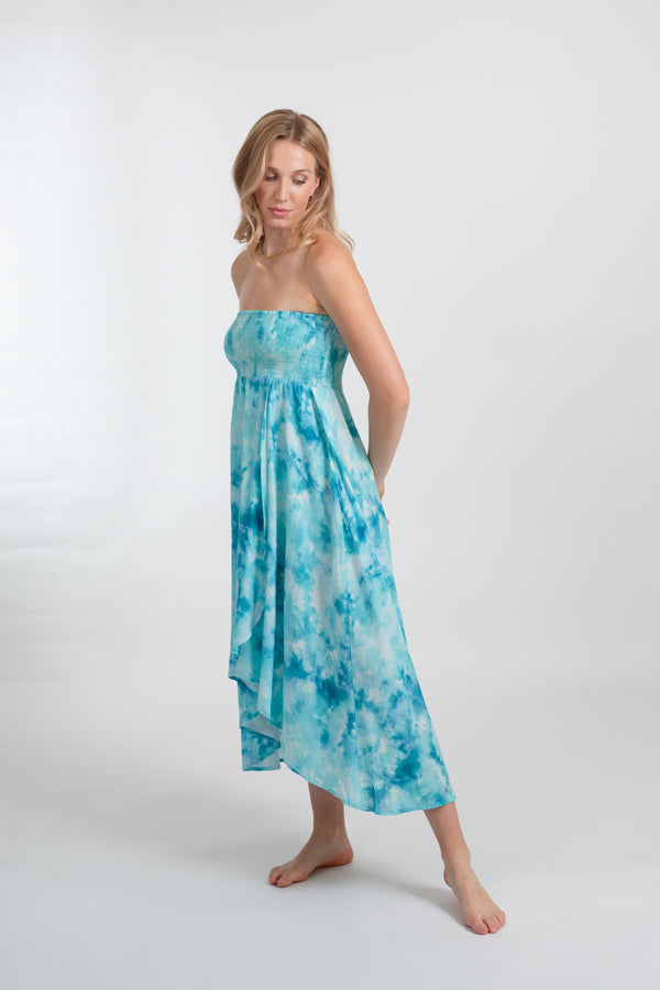 Koy Resort Aquarella Cnvrtbl Bndeau Dress