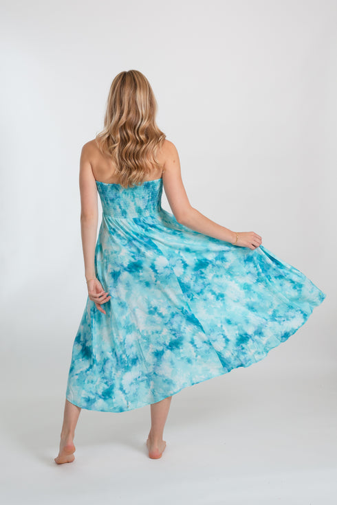 Koy Resort Aquarella Cnvrtbl Bndeau Dress