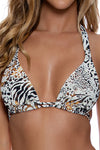 Luli Fama Animale Triangle Halter Top