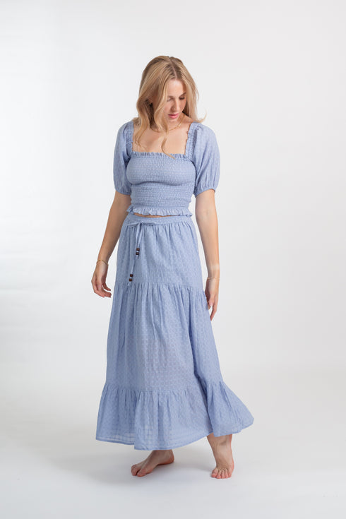 Koy Resort Riviera Smocked Crop Top