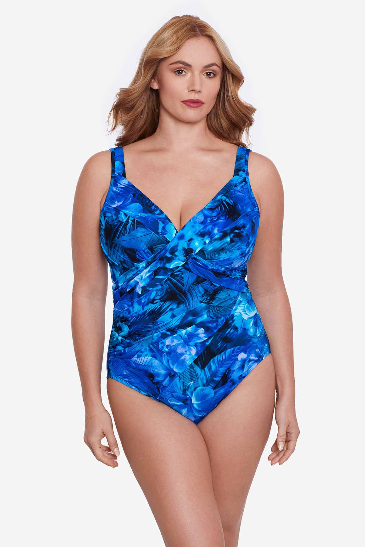 Miraclesuit Petal Play Surplice Bra Blue 38DD : Clothing, Shoes & Jewelry 