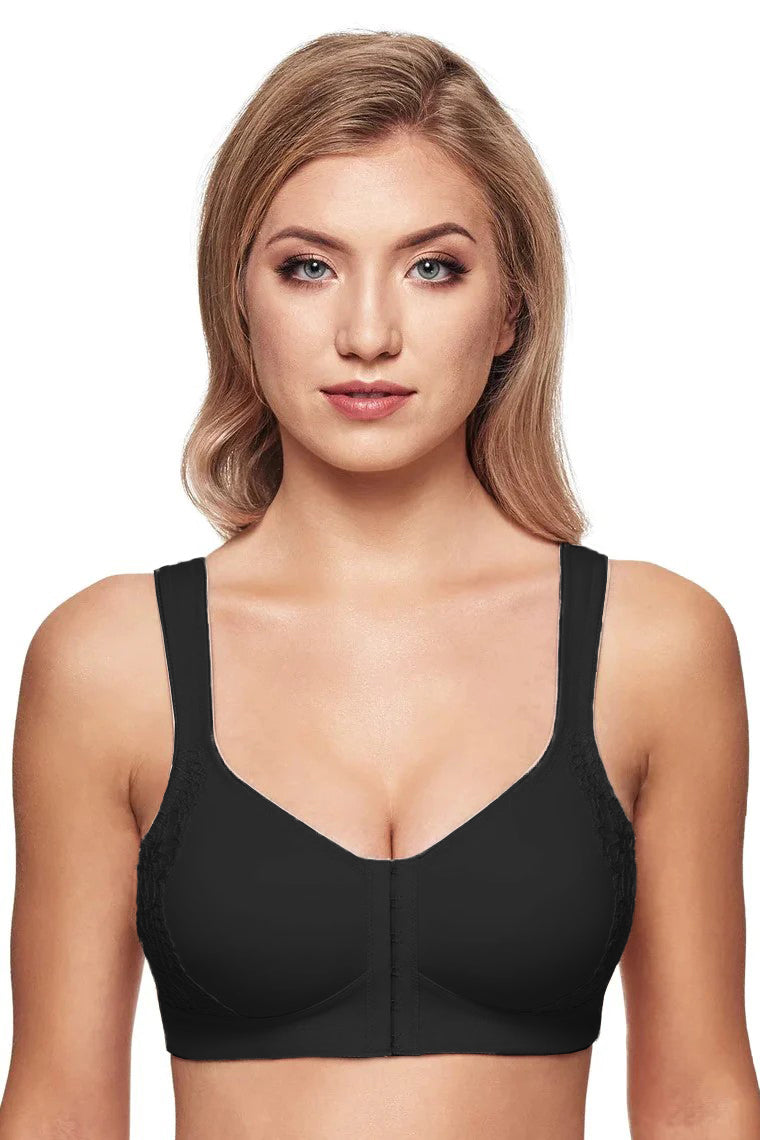 Lopecy-Sta Sexy Lace Wireless Front Closure Bras for Women Lingerie Comfort  Push Up Bra Silke Adjusted Big Size Backless Bralette Tops Sales Clearance  Bras for Women Push Up Bras for Women Black 