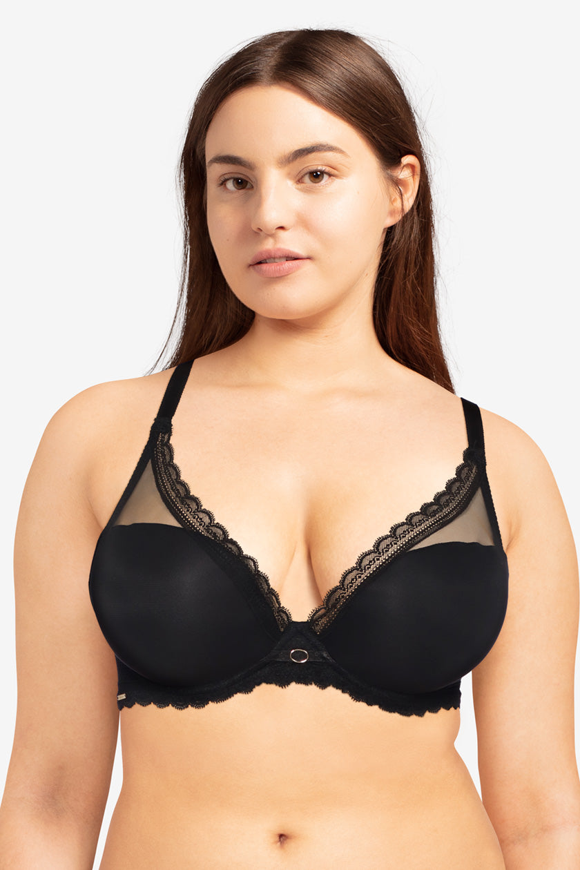  Chantelle Absolute Invisible Smooth Flex Contour Bra (Dark Blue  Sq, 34C) : Clothing, Shoes & Jewelry