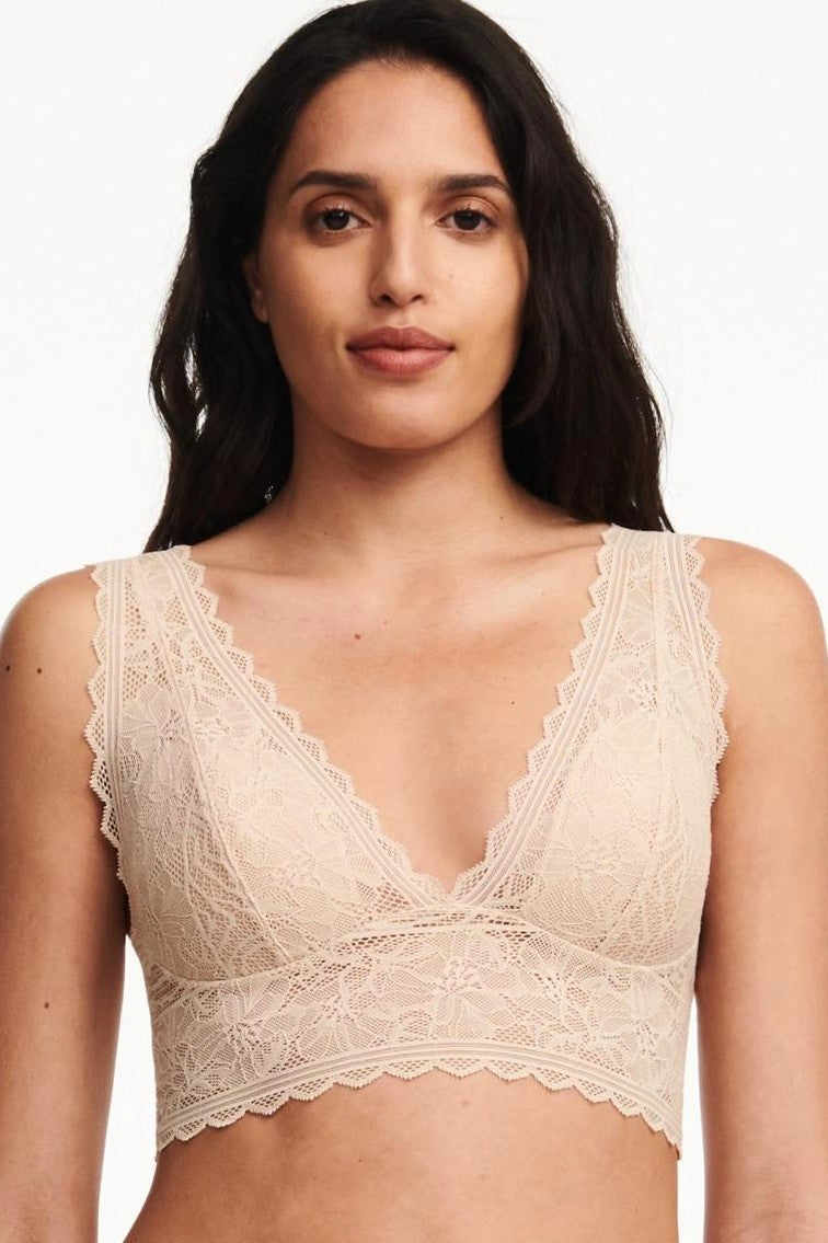 BJAC Seamless Bralette Simple Solid Bras Chest Tops Wire Free Bras (30-34  Bust-Size) (Medium, White)