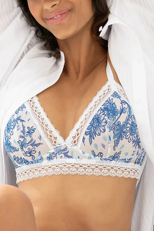 【ANTIGEL】新作ブラ★PATIO FRAICHEUR★ノンワイヤー Antigel J83 Patio Fraicheur Non Wire Bra 10304 BZ/BLEU AZUL