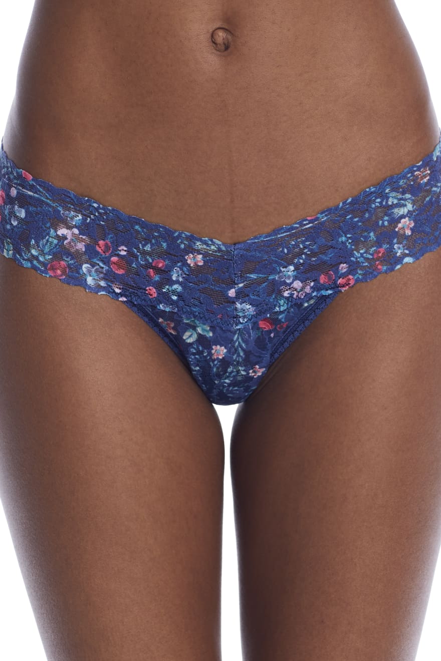 Soma Enbliss Soft Stretch Thong, ABSTRACT CAMO M BLUE FOG, Size M