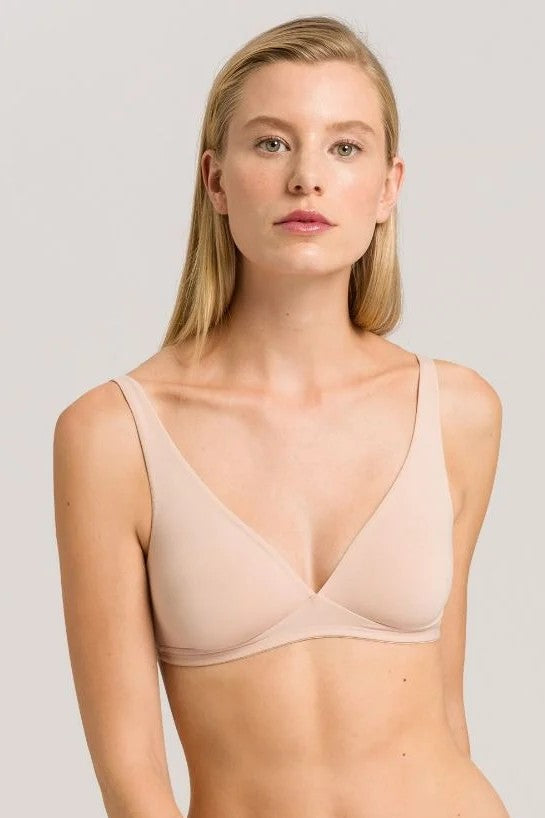 Hanro BEIGE Cotton Sensation Full Busted Soft Cup Bra, US 36