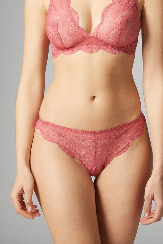 Tanga Karma Simone Pérèle couleur Noir Naturel Rose blush Rose Blush  tailles 1 2 3 4