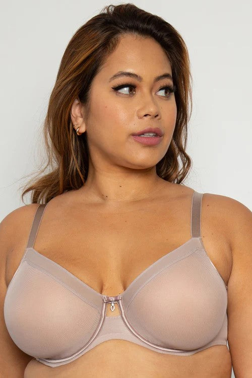 Curvy Couture Full Figure Cotton Luxe Unlined Wire Free Bra Blushing Rose  36g : Target