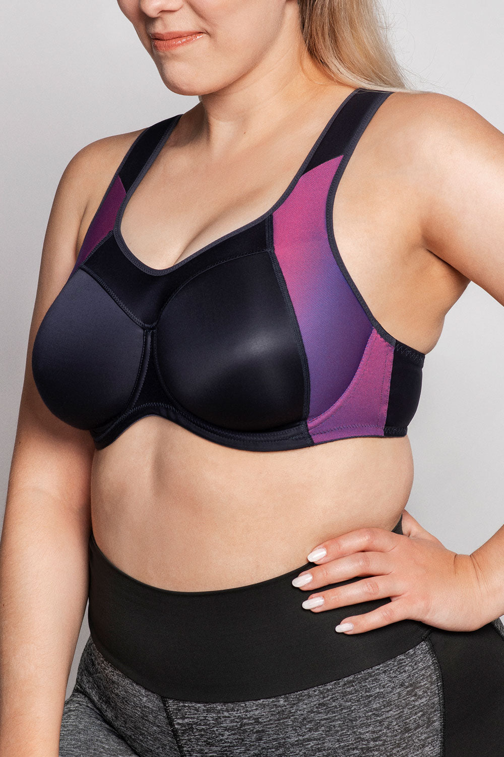 Ulla Kate Sports Bra with Underwire Bands 46 - 56 - Midnight Magic