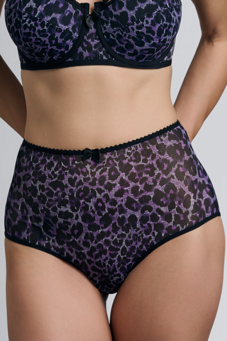 peekaboopush up bra | black purple leopard