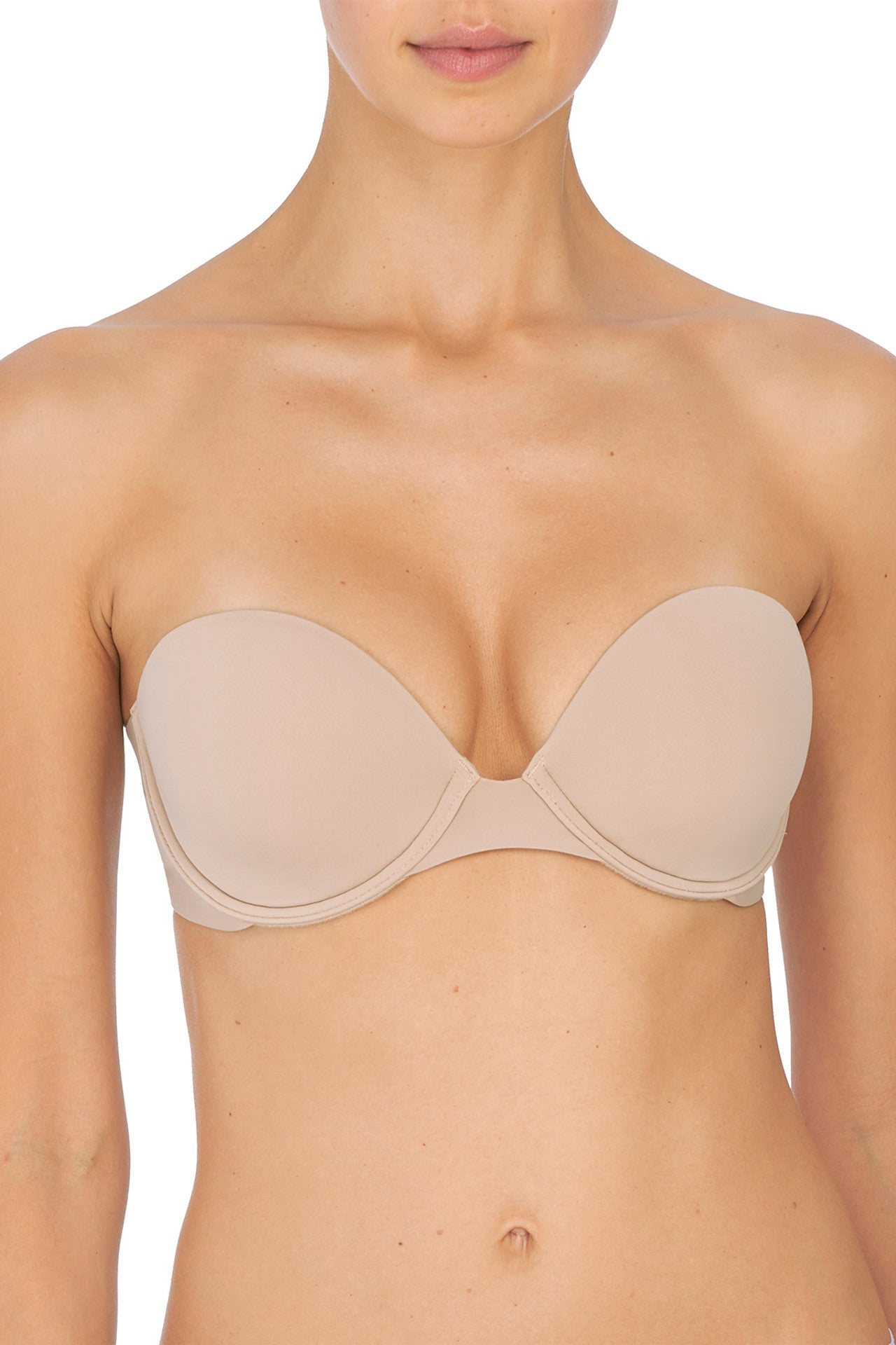 FFWTPY Women Strapless Front Buckle Lift Bra Removable Padded Bandeau Bra  Seamless Wirefree Invisible Push Up Bralette Tube Tops Underwear with  Convertible Bra Straps Beige : : Fashion