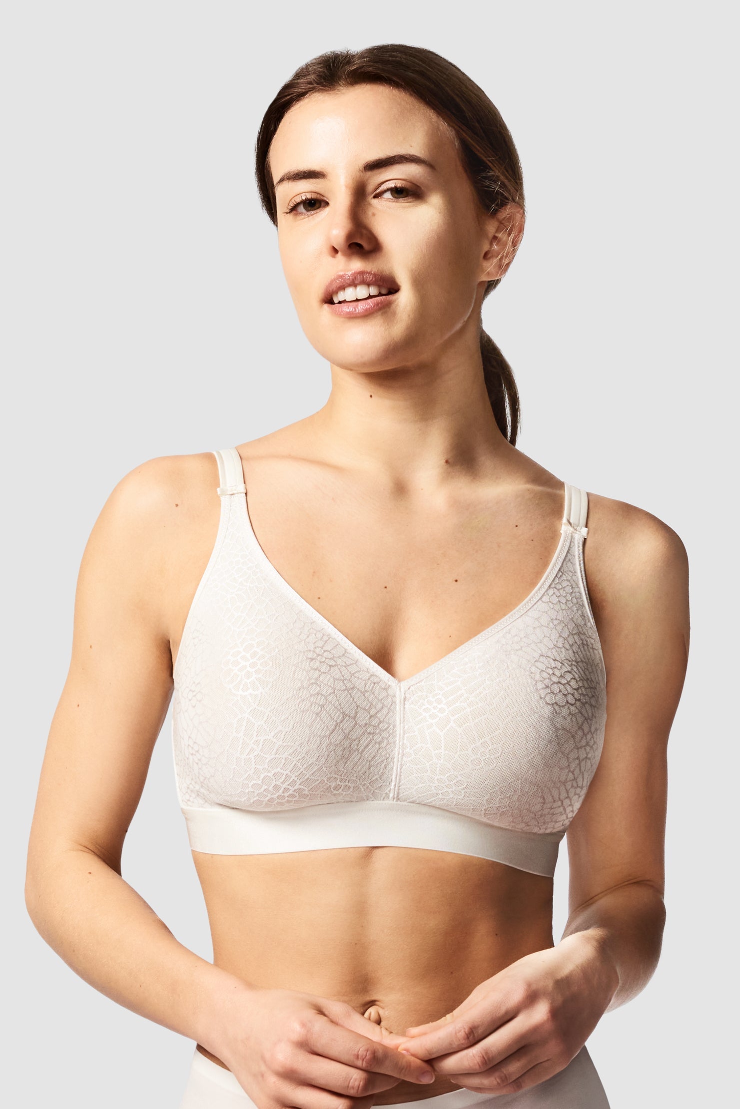 Tourmaline Shaping Wireless Silky Bra, Push Up & Lift Support Front Cross  Side Buckle Wireless Lace Bra (B-Light Pink,XL) : : Clothing,  Shoes & Accessories