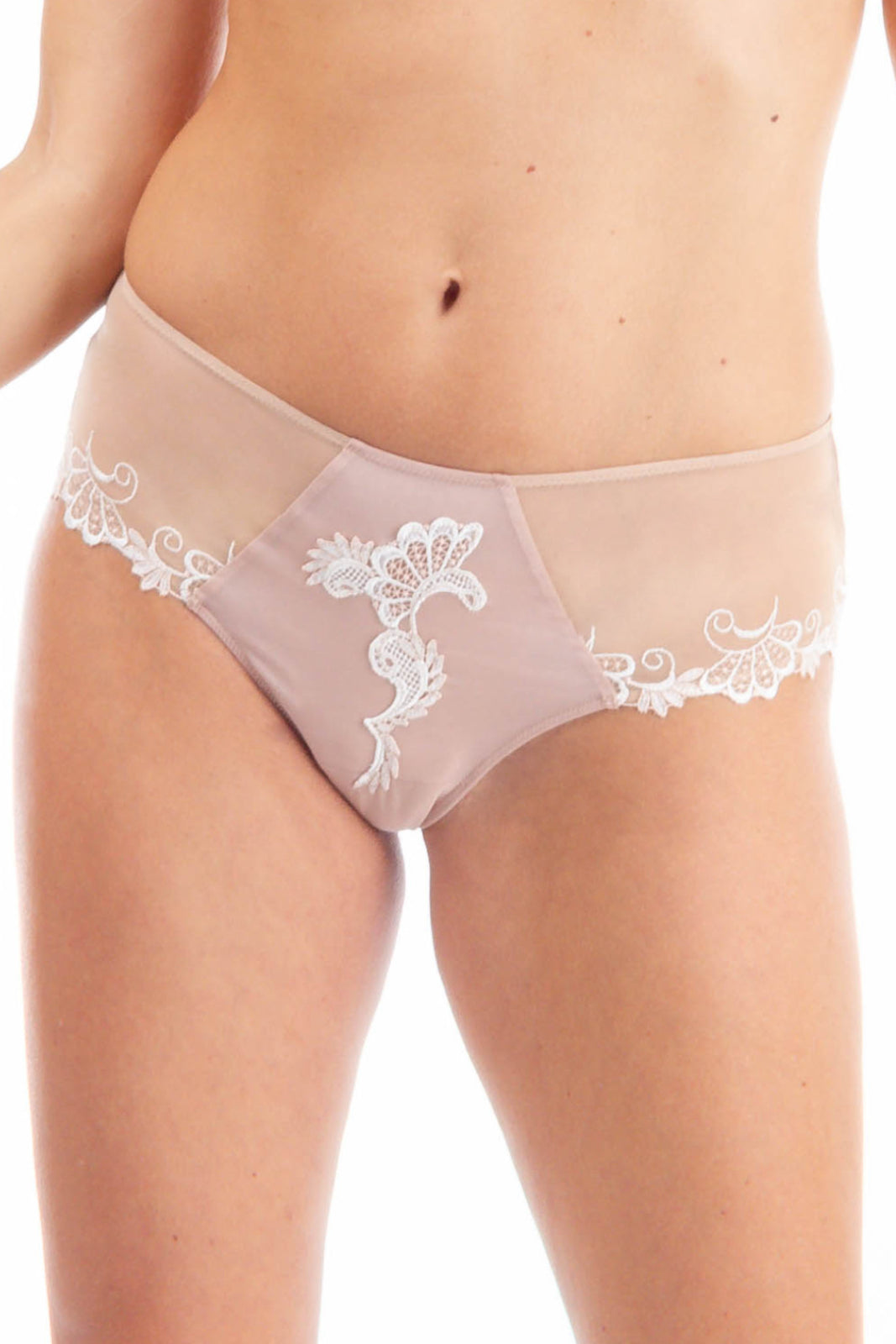 Slip Haut Lise Charmel Taille 5 Modèle Dressing Floral - Blanc - Neuf Avec étiquettes