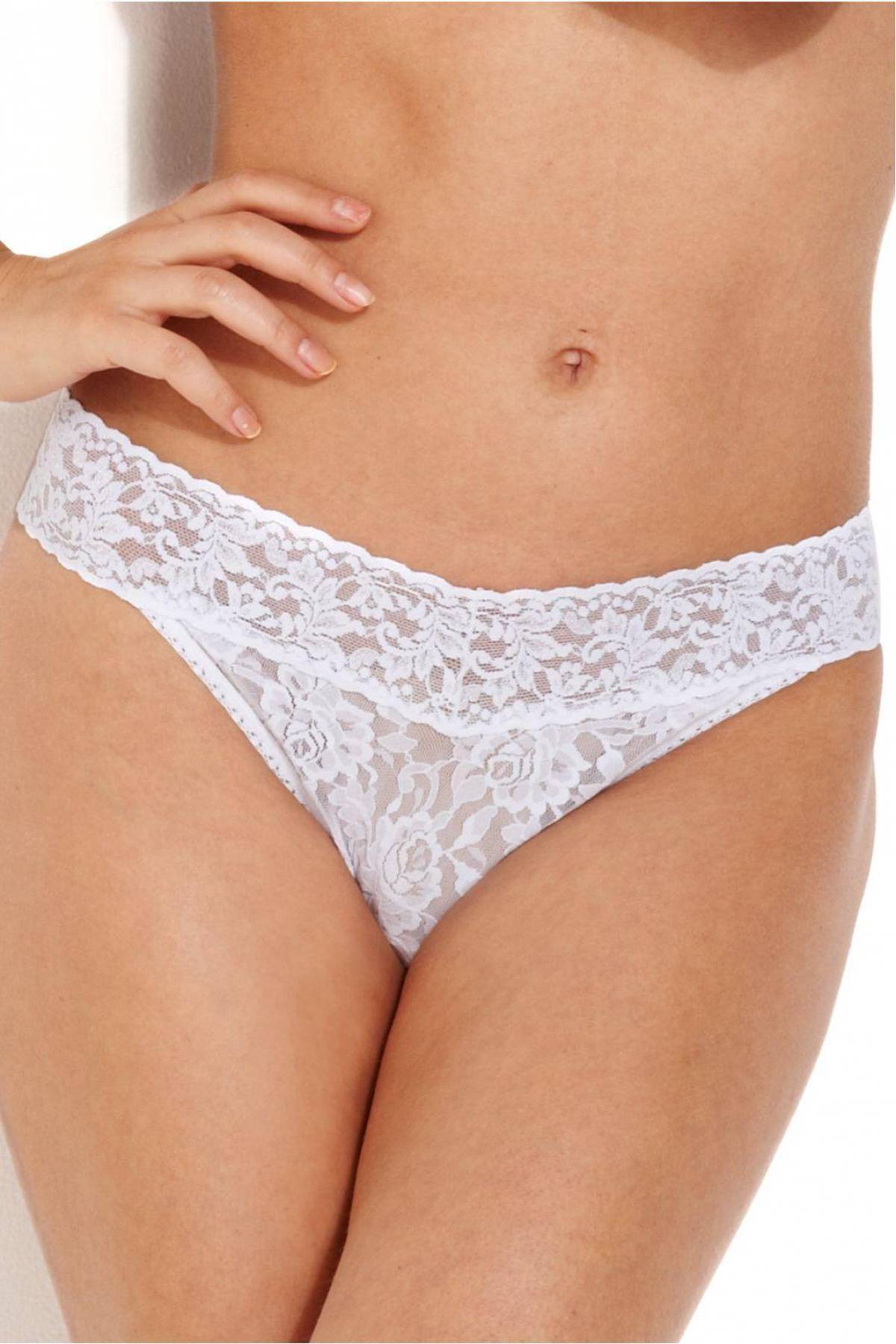 Hanky Panky Signature Lace Original Rise Thong WHITE buy for the