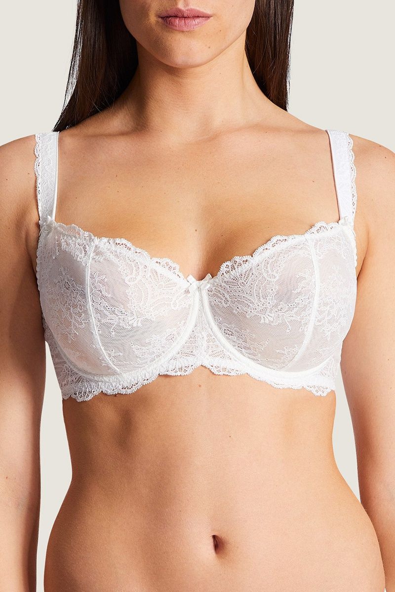 ❹ Aubade OG ブラレットOPALE（OG10B）FR4 Danse Aubade Women's Danse des Sens Half Cup Bra, White, 32B at
