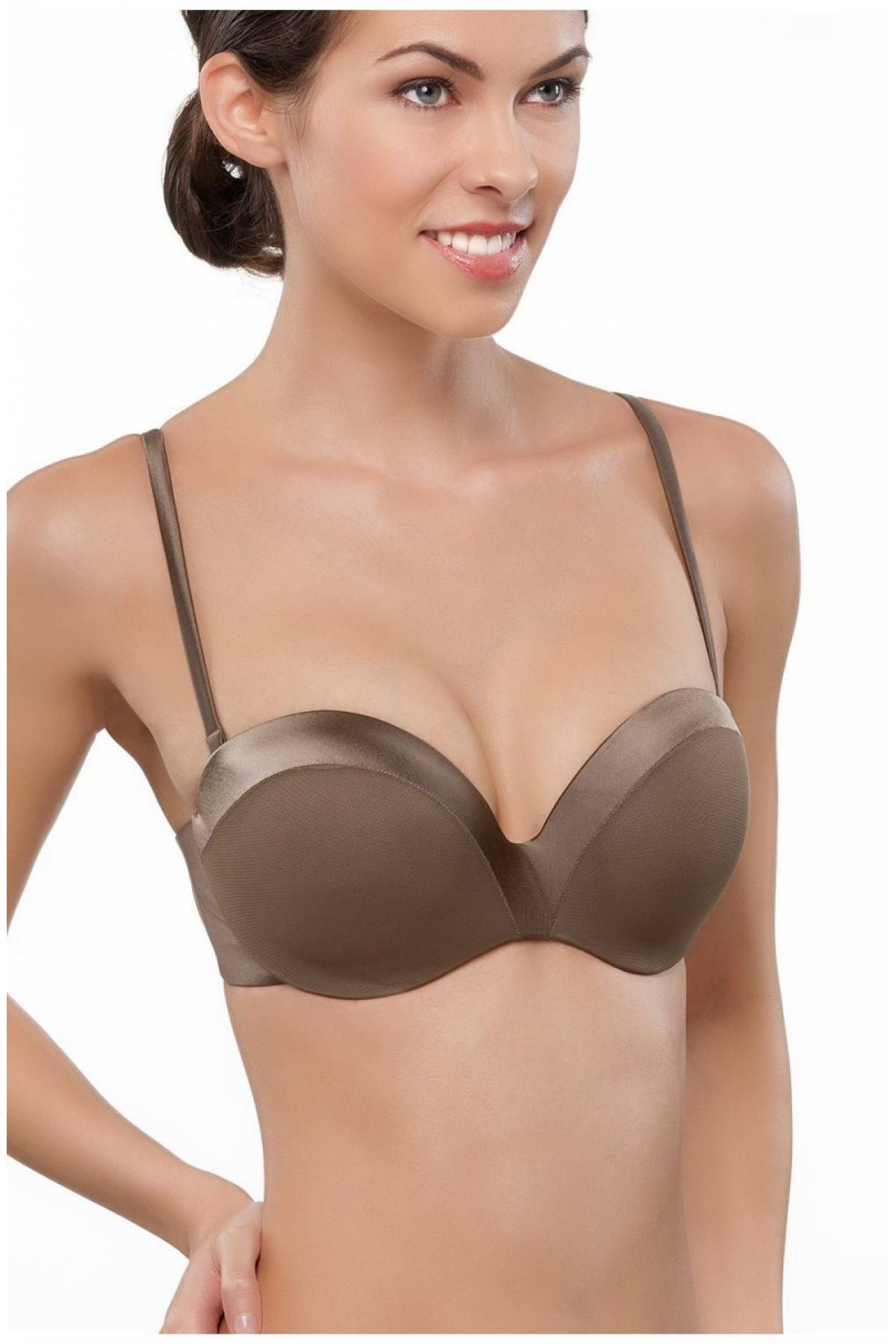  CASOLACE Women's Smoothing Plus Size Unlined Underwire Bandeau Strapless  Bra Sand Dollar 30D : Clothing, Shoes & Jewelry