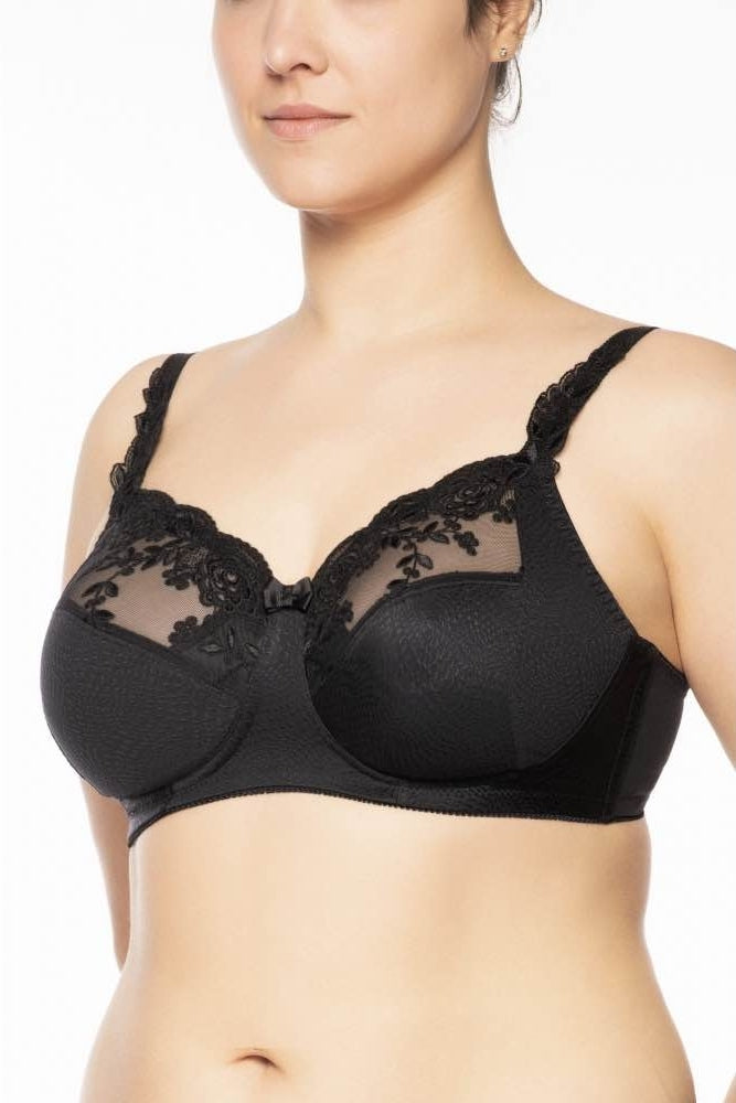Ulla Women's Wire Free Bra 3628 - Full Figure Non-Wired Comfort Bra With 3-Section Cups & Adjustable Straps - View #9