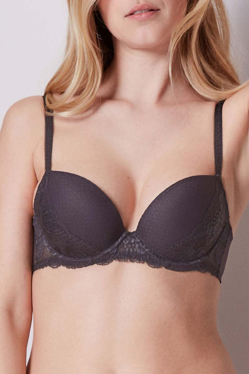 Simone Perele 12h Promesse Push Up Bra GREY buy for the best price CAD$  145.00 - Canada and U.S. delivery – Bralissimo
